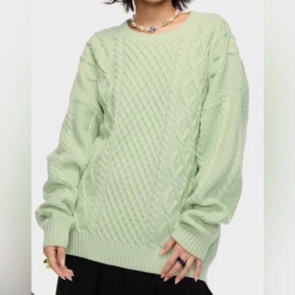 Aritzia Sunday Best Peggy Wool Crewneck Sweater Sagebrush Green Size Medium - Picture 1 of 9